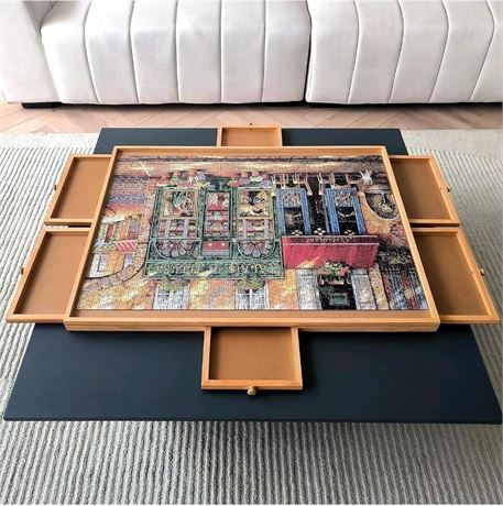 2000 Piece Puzzle Board with Drawers,