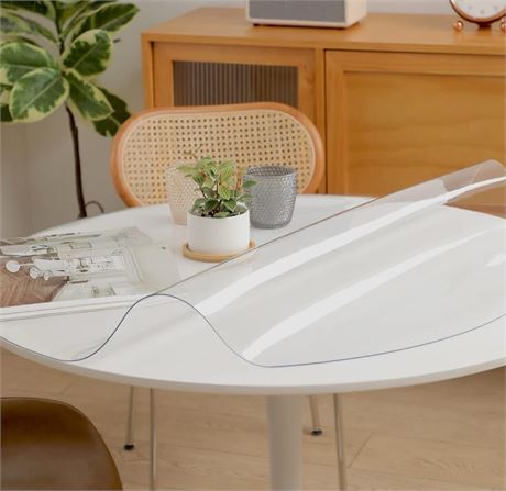 Eralove Clear Table Cover Top Protector 36x60 Inch