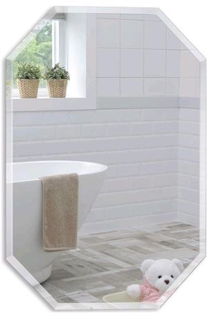 Octagonal Bathroom Mirror Wall Mounted