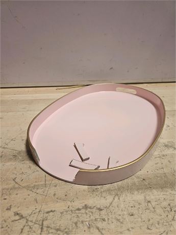*Pink Oval Decorative Tray
