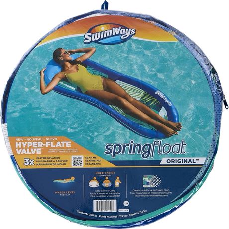 Spring Float Blue Hyper-Flate Floating Pool