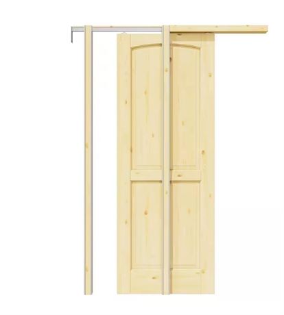 ARK DESIGN 32 in. x 80 in. Arch 2-Panel Unfinished
