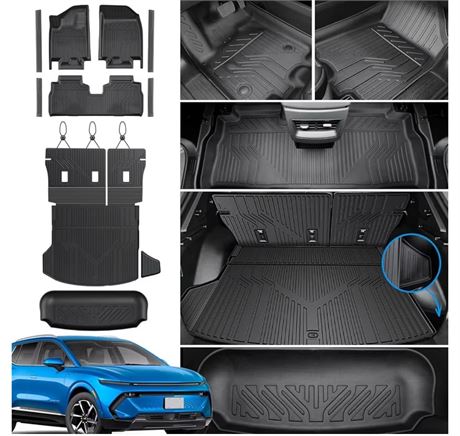 Floor Mats Set Cargo Mat with Backrest Mats