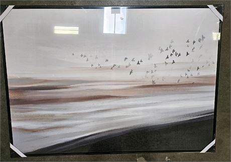 0il Painting with Black Outer Frame,
