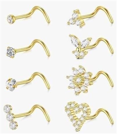 8pcs Briana Williams Nose Studs Nose Rings