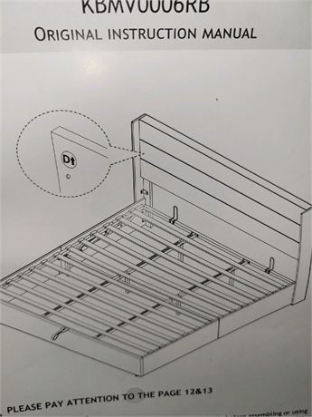 *The art of living king bed frame platform bed