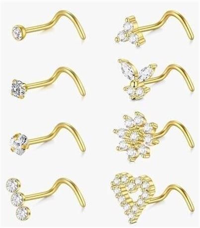 8pcs Briana Williams Nose Studs Nose Rings