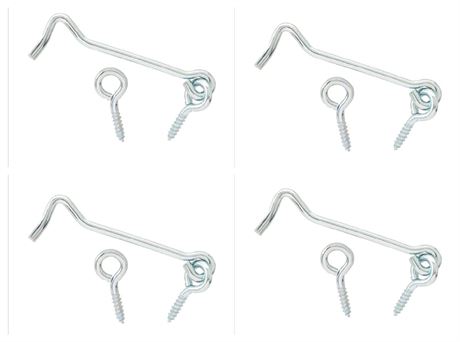 4-Everbilt 6in. Zinc-Plated Hook and Eye