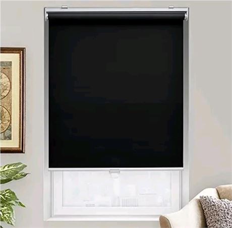 Set Of 2 Cordless Roller Shades Blackout Blinds