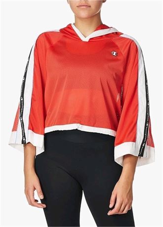 (S) Champion Women's Hooded Cropped