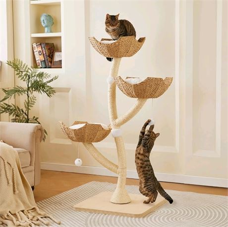 Modern Cat Tree 53" Tall