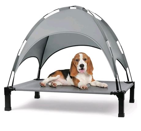 Heeyoo Elevated Dog Bed with Canopy