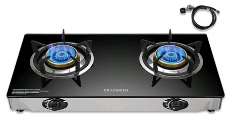 2 Burner Propane Stove With Flame