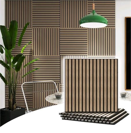 4 Pcs Wood Slat Acoustic Panels