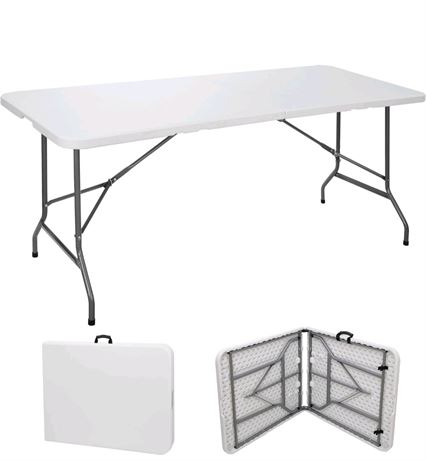 6ft Folding Table, Portable Picnic Table