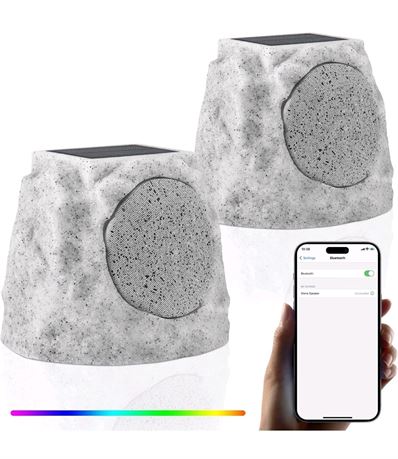 2-Pack Rock Speakers Outdoor Water-
