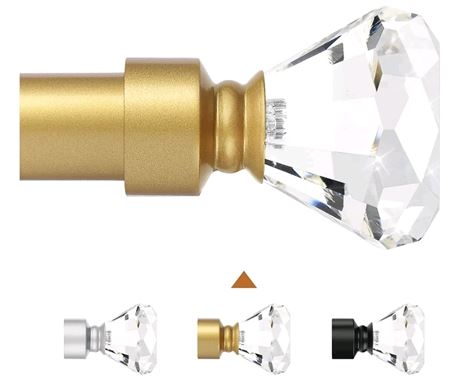 Knobelite Gold 1 Pack Curtain Rods