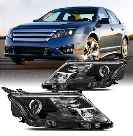 2PCS Black Headlights for Ford Fusion