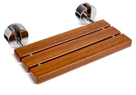 OasisSpace 20" Teak Folding Shower