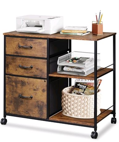 3 Drawer Mobile File Cabinet