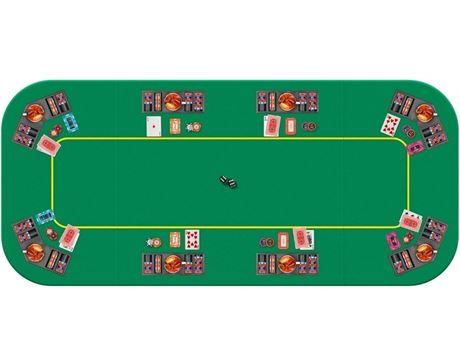 Foldable 8-Player Texas Poker Card Tabletop