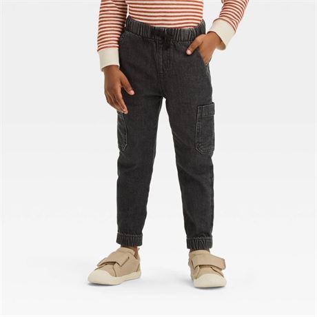18M Toddler Boys' Pull-on Denim Cargo Jogger