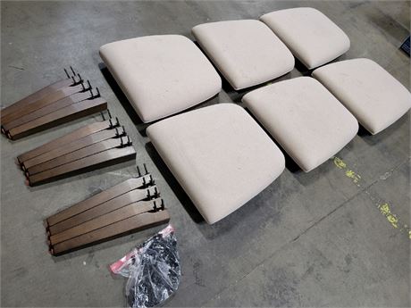 *Set of 6 Upholstered Seat Cushions