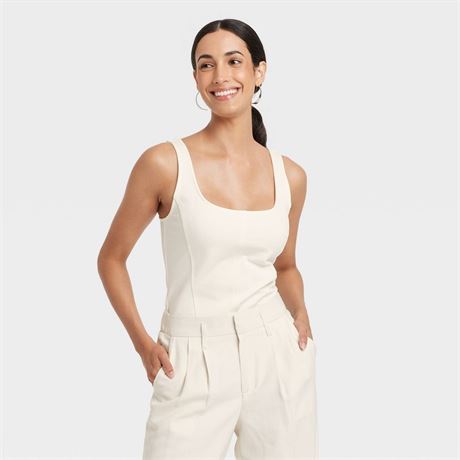Women's Slim Fit Ponte Corset Tank Top - a New Day