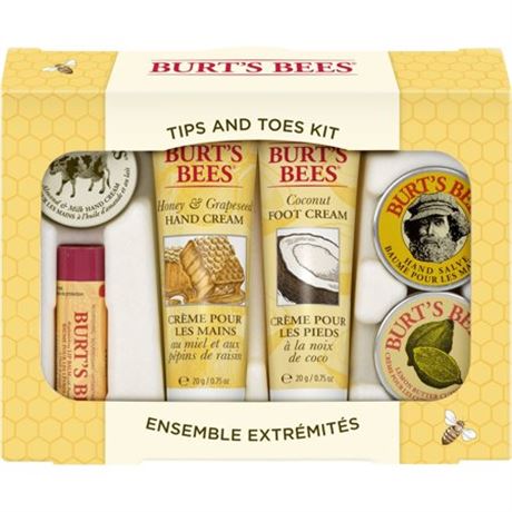 Burt's Bees Tips and Toes Travel Size Gift Set 6 P