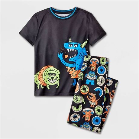 Boys' 2pc 'Monster' Short Sleeve Pajama Set - Cat