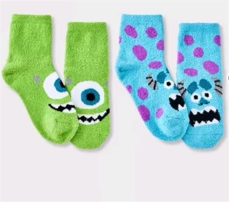 Women's 2pk Monsters, Inc. Cozy Ankle Socks