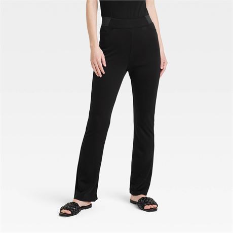 M) Women's High Waisted Ponte Flare Leggings with