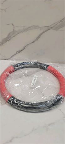 Black and red steering wheel universal