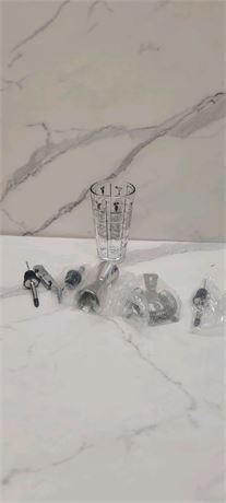 Glass cocktail shaker set