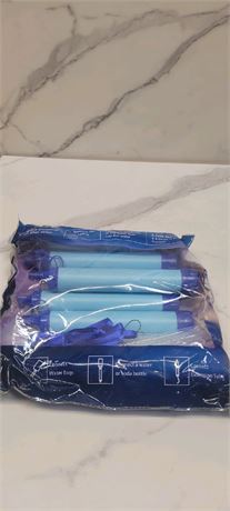 Pack of 6 survival filter straws