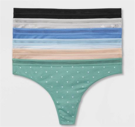 Women's 6pk Cotton Stretch Thong