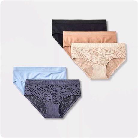 (M) Girls' 5pk Seamless Hipster