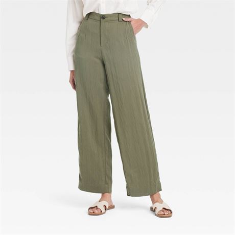 Women's High-Rise Straight Trousers - A New Day™