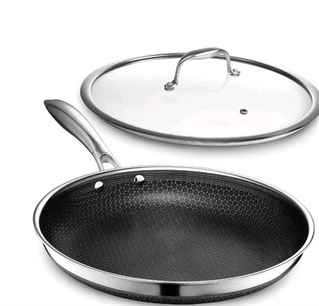 Hexclad 12" frying pan with lid