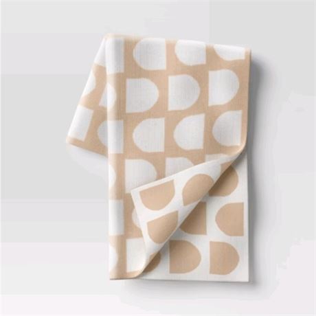 Reversible Knit Geo Throw Blanket -