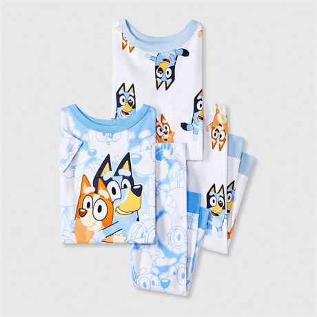 Toddler Boys' 4pc Snug Fit Cotton Bluey Pajama Se