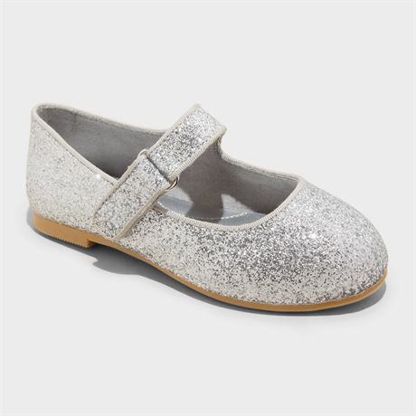 Toddler Addy Glitter Ballet Flats - Cat & Jack Si