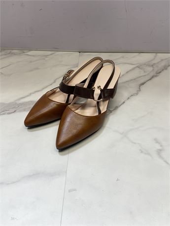 Brown Slingback Heels