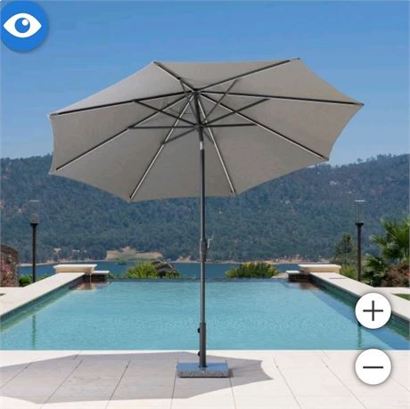 *Sunvilla 10' Round Solar LED Market Umbrella