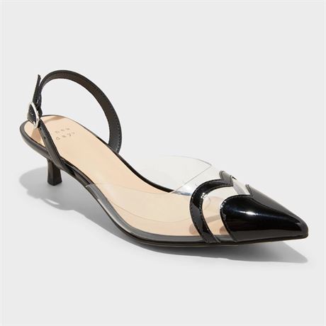 Women's Eleanor Heart Slingback Heels - a New Day