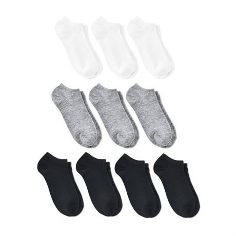 Women's 10pk Low Cut Socks - Dealworthy White/Hea