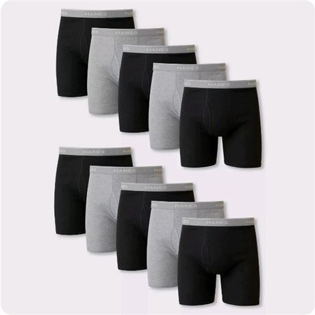 (L) Hanes Men's Super Value Moisture-