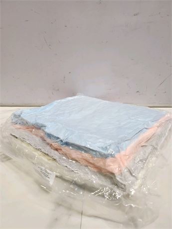 Bathroom towels blue pink Grey white