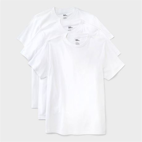 Men's Crewneck T-Shirt 3pk - Dealworthy™ White L