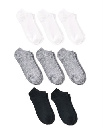 Women's 10pk Low Cut Socks - Dealworthy White/Hea